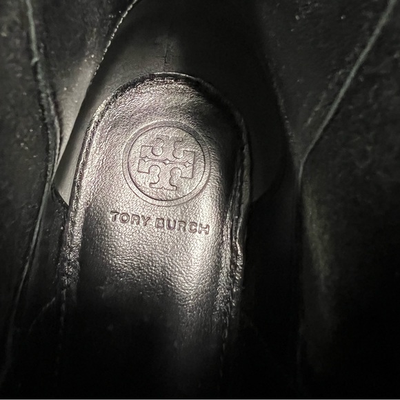 Tory Burch Gemma Peep Toe Suede Booties Size 7 - Picture 7 of 10